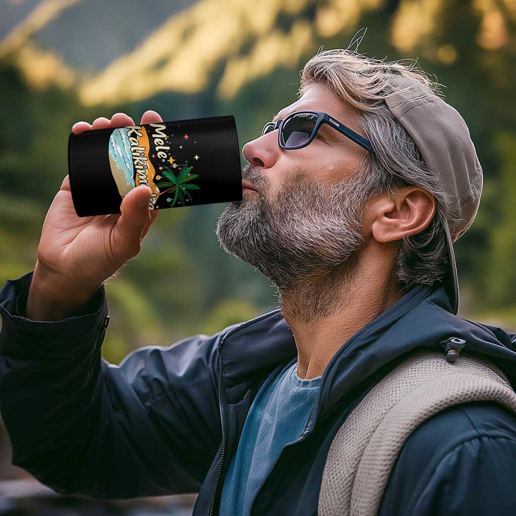 Retro Christmas In July Summer Beach Hawaii 4 in 1 Can Cooler Tumbler Mele Kalikimaka - Wonder Print Shop