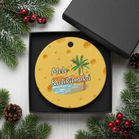 Retro Xmas In July Summer Beach Hawaii Ceramic Ornament Mele Kalikimaka - Wonder Print Shop