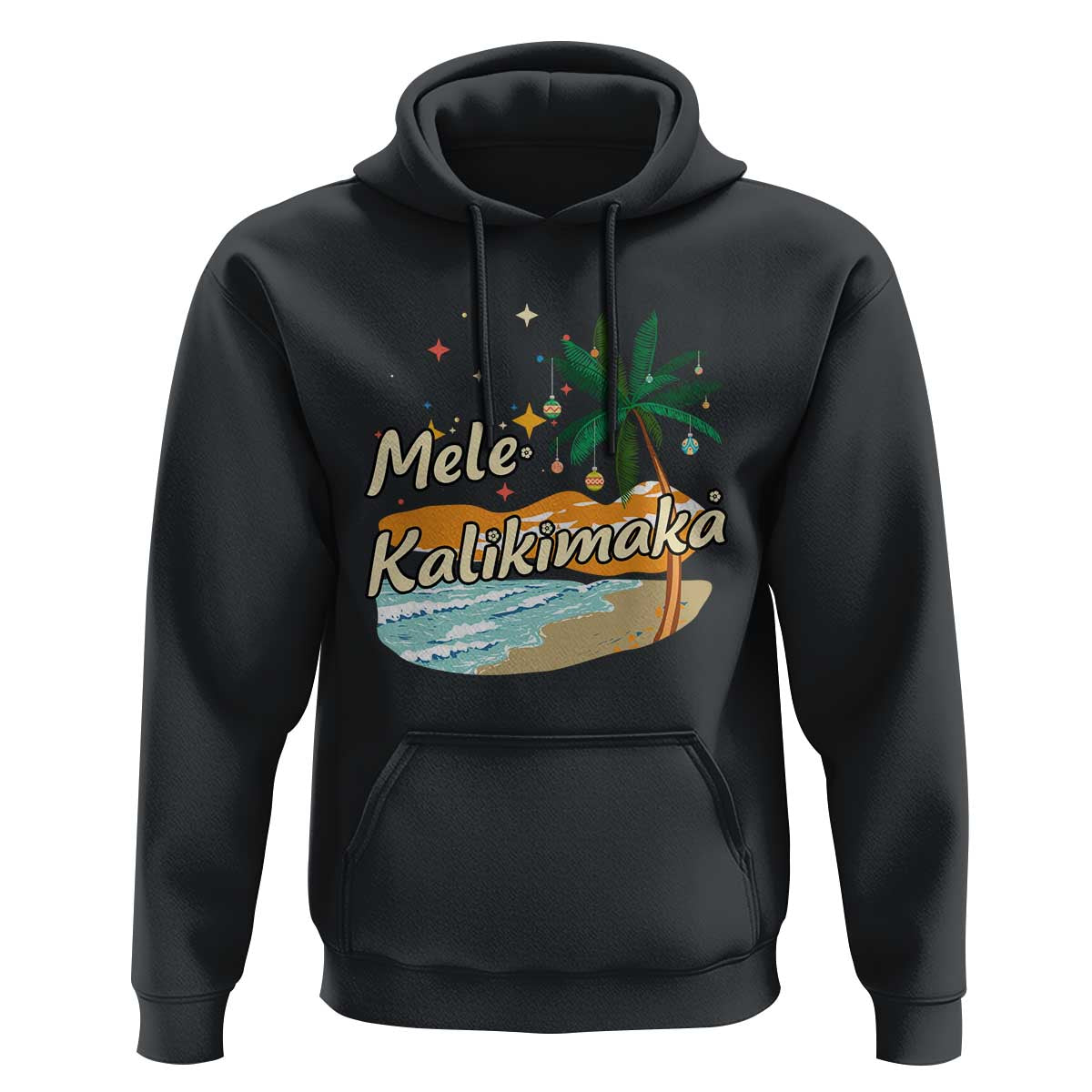Retro Christmas In July Summer Beach Hawaii Hoodie Mele Kalikimaka - Wonder Print Shop