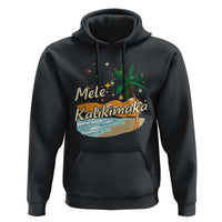 Retro Christmas In July Summer Beach Hawaii Hoodie Mele Kalikimaka - Wonder Print Shop