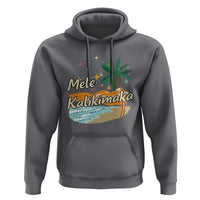 Retro Christmas In July Summer Beach Hawaii Hoodie Mele Kalikimaka - Wonder Print Shop