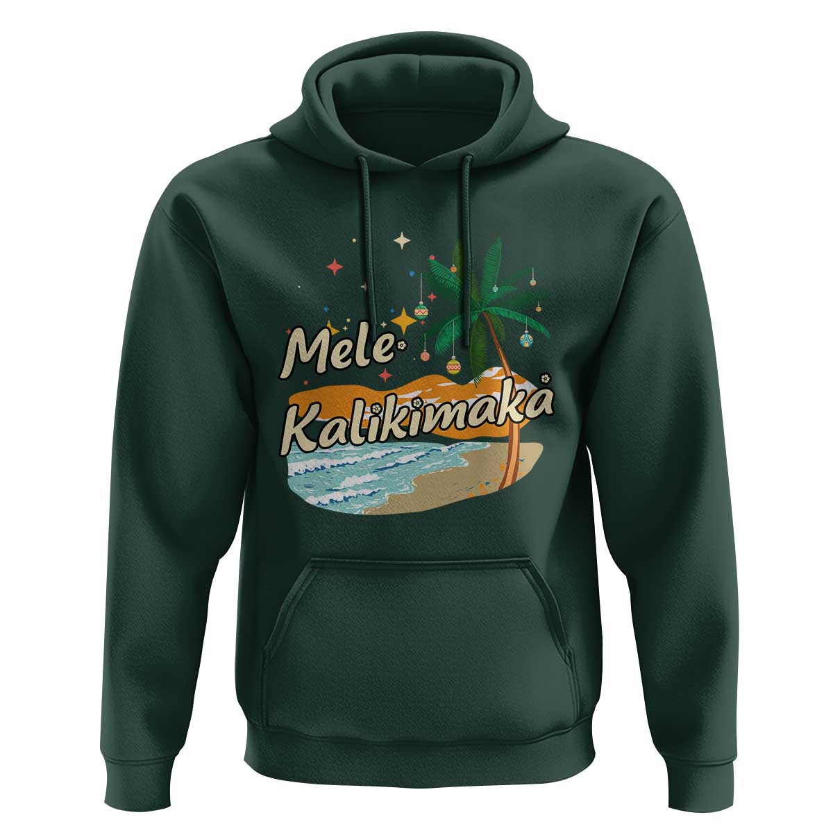 Retro Christmas In July Summer Beach Hawaii Hoodie Mele Kalikimaka - Wonder Print Shop