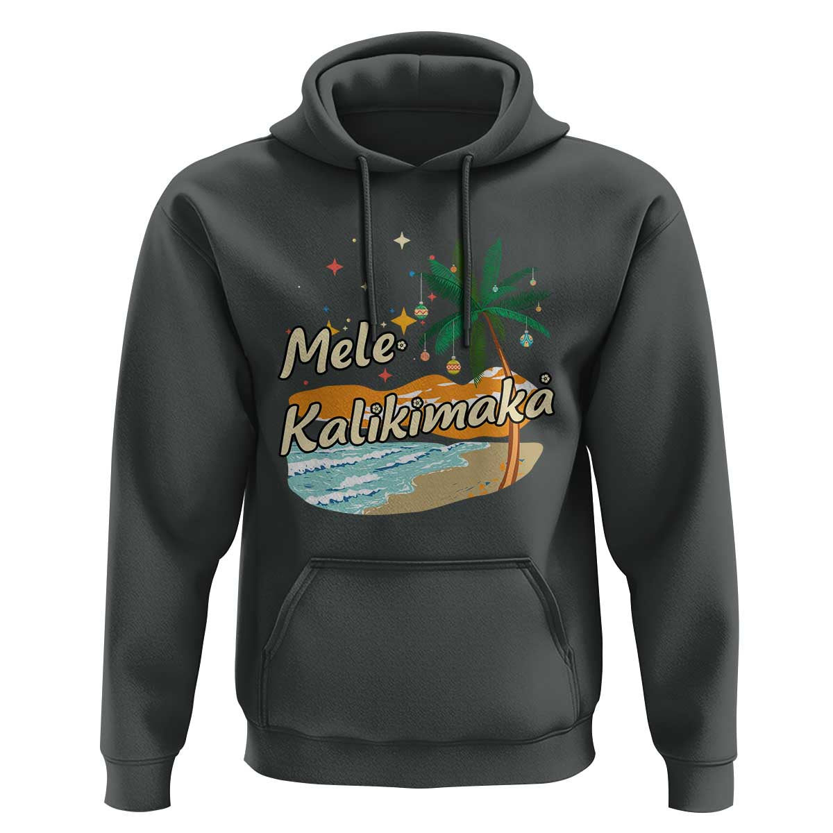 Retro Christmas In July Summer Beach Hawaii Hoodie Mele Kalikimaka - Wonder Print Shop