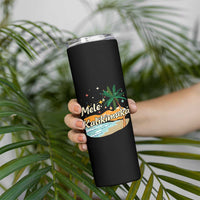 Retro Christmas In July Summer Beach Hawaii Skinny Tumbler Mele Kalikimaka - Wonder Print Shop