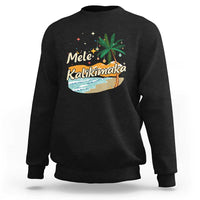 Retro Christmas In July Summer Beach Hawaii Sweatshirt Mele Kalikimaka - Wonder Print Shop