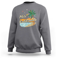 Retro Christmas In July Summer Beach Hawaii Sweatshirt Mele Kalikimaka - Wonder Print Shop