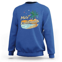 Retro Christmas In July Summer Beach Hawaii Sweatshirt Mele Kalikimaka - Wonder Print Shop