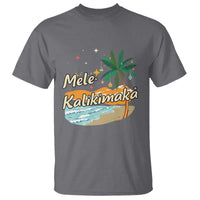 Retro Christmas In July Summer Beach Hawaii T Shirt Mele Kalikimaka - Wonder Print Shop
