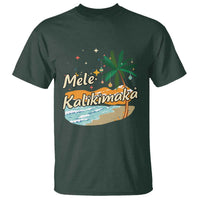 Retro Christmas In July Summer Beach Hawaii T Shirt Mele Kalikimaka - Wonder Print Shop