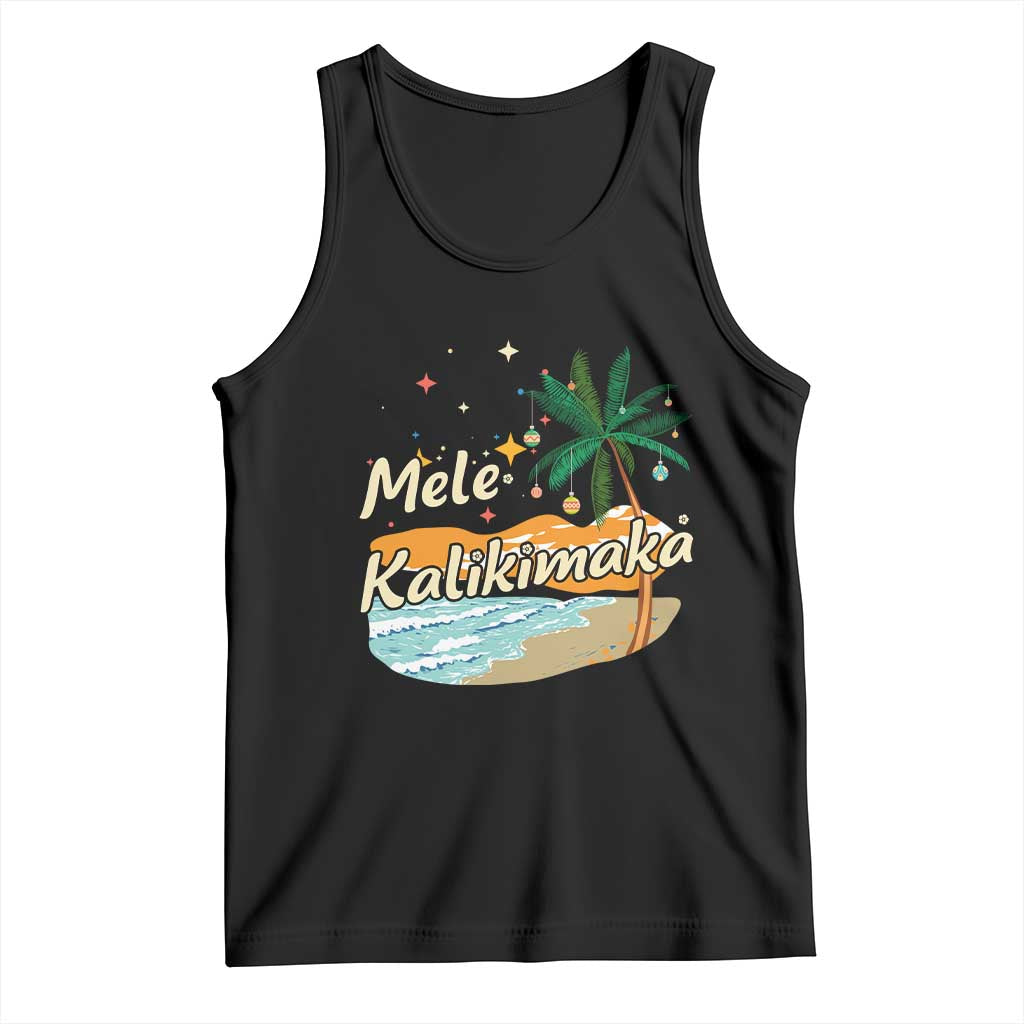 Retro Christmas In July Summer Beach Hawaii Tank Top Mele Kalikimaka - Wonder Print Shop