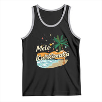 Retro Christmas In July Summer Beach Hawaii Tank Top Mele Kalikimaka - Wonder Print Shop