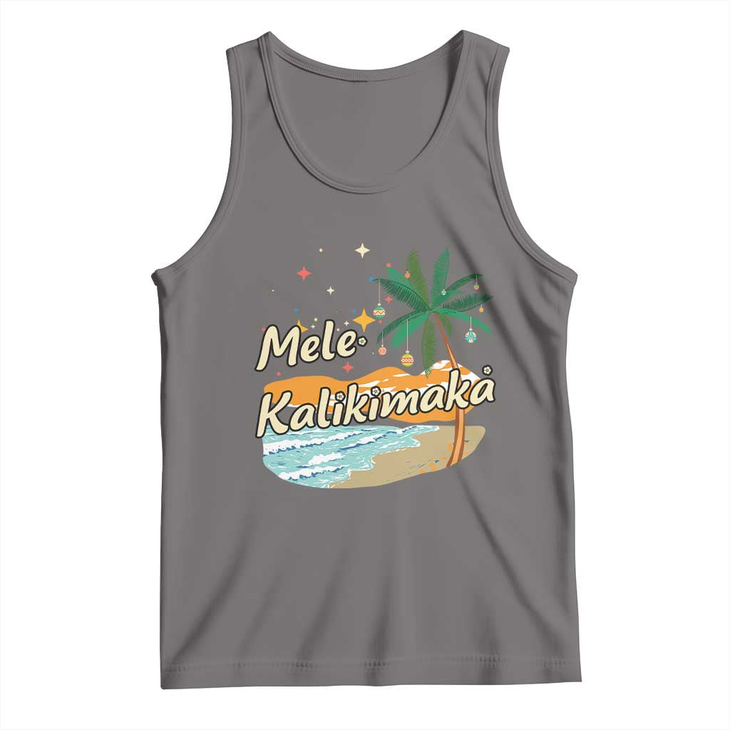 Retro Christmas In July Summer Beach Hawaii Tank Top Mele Kalikimaka - Wonder Print Shop