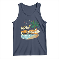 Retro Christmas In July Summer Beach Hawaii Tank Top Mele Kalikimaka - Wonder Print Shop