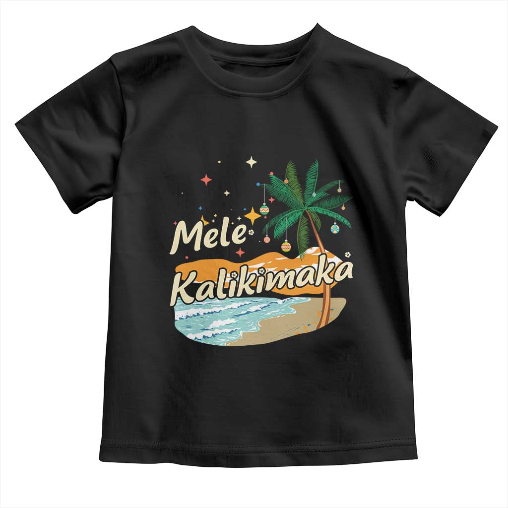 Retro Christmas In July Summer Beach Hawaii Toddler T Shirt Mele Kalikimaka - Wonder Print Shop
