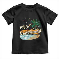 Retro Christmas In July Summer Beach Hawaii Toddler T Shirt Mele Kalikimaka - Wonder Print Shop