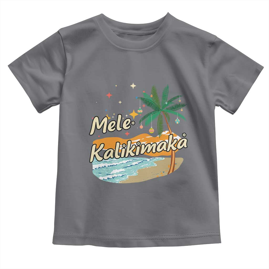 Retro Christmas In July Summer Beach Hawaii Toddler T Shirt Mele Kalikimaka - Wonder Print Shop