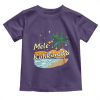 Retro Christmas In July Summer Beach Hawaii Toddler T Shirt Mele Kalikimaka - Wonder Print Shop
