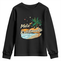 Retro Christmas In July Summer Beach Hawaii Youth Sweatshirt Mele Kalikimaka - Wonder Print Shop
