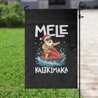 Mele Kalikimaka Hawaiian Christmas Garden Flag Funny Santa Jet Ski Summer Beach Xmas In July - Wonder Print Shop