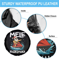 Mele Kalikimaka Hawaiian Christmas Spare Tire Cover Funny Santa Jet Ski Summer Beach Xmas In July - Wonder Print Shop