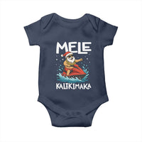 Mele Kalikimaka Hawaiian Christmas Baby Onesie Funny Santa Jet Ski Summer Beach Xmas In July - Wonder Print Shop