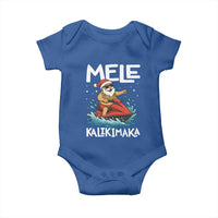 Mele Kalikimaka Hawaiian Christmas Baby Onesie Funny Santa Jet Ski Summer Beach Xmas In July - Wonder Print Shop