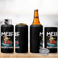 Mele Kalikimaka Hawaiian Christmas 4 in 1 Can Cooler Tumbler Funny Santa Jet Ski Summer Beach Xmas In July - Wonder Print Shop