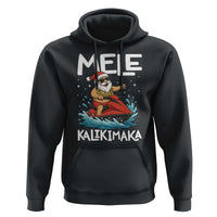 Mele Kalikimaka Hawaiian Christmas Hoodie Funny Santa Jet Ski Summer Beach Xmas In July - Wonder Print Shop