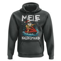 Mele Kalikimaka Hawaiian Christmas Hoodie Funny Santa Jet Ski Summer Beach Xmas In July - Wonder Print Shop