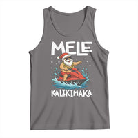Mele Kalikimaka Hawaiian Christmas Tank Top Funny Santa Jet Ski Summer Beach Xmas In July - Wonder Print Shop