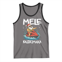 Mele Kalikimaka Hawaiian Christmas Tank Top Funny Santa Jet Ski Summer Beach Xmas In July - Wonder Print Shop