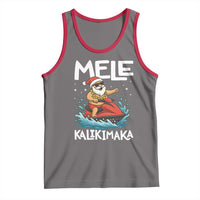 Mele Kalikimaka Hawaiian Christmas Tank Top Funny Santa Jet Ski Summer Beach Xmas In July - Wonder Print Shop