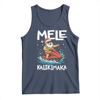Mele Kalikimaka Hawaiian Christmas Tank Top Funny Santa Jet Ski Summer Beach Xmas In July - Wonder Print Shop