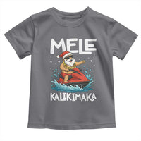 Mele Kalikimaka Hawaiian Christmas Toddler T Shirt Funny Santa Jet Ski Summer Beach Xmas In July - Wonder Print Shop