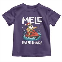 Mele Kalikimaka Hawaiian Christmas Toddler T Shirt Funny Santa Jet Ski Summer Beach Xmas In July - Wonder Print Shop