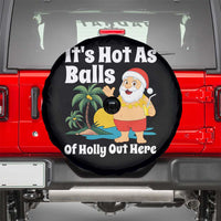 Funny Christmas In July Spare Tire Cover Hot As Balls Santa Summer Party - Wonder Print Shop