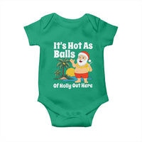 Funny Christmas In July Baby Onesie Hot As Balls Santa Summer Party - Wonder Print Shop