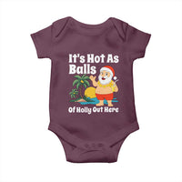 Funny Christmas In July Baby Onesie Hot As Balls Santa Summer Party - Wonder Print Shop