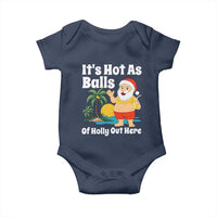 Funny Christmas In July Baby Onesie Hot As Balls Santa Summer Party - Wonder Print Shop