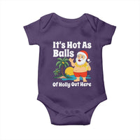 Funny Christmas In July Baby Onesie Hot As Balls Santa Summer Party - Wonder Print Shop
