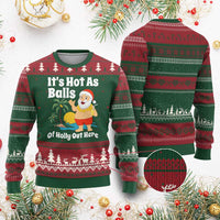 Funny Xmas In July Ugly Christmas Sweater Hot As Balls Santa Summer Party - Wonder Print Shop