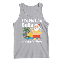 Funny Christmas In July Tank Top Hot As Balls Santa Summer Party - Wonder Print Shop