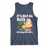 Funny Christmas In July Tank Top Hot As Balls Santa Summer Party - Wonder Print Shop