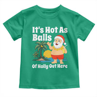 Funny Christmas In July Toddler T Shirt Hot As Balls Santa Summer Party - Wonder Print Shop