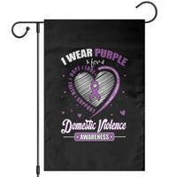 Domestic Violence Awareness Garden Flag Purple Ribbon Support Survivor - Wonder Print Shop