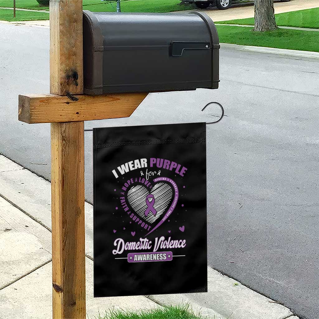 Domestic Violence Awareness Garden Flag Purple Ribbon Support Survivor - Wonder Print Shop