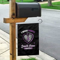 Domestic Violence Awareness Garden Flag Purple Ribbon Support Survivor - Wonder Print Shop