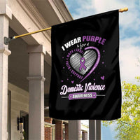 Domestic Violence Awareness Garden Flag Purple Ribbon Support Survivor - Wonder Print Shop