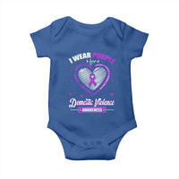 Domestic Violence Awareness Baby Onesie Purple Ribbon Support Survivor - Wonder Print Shop