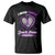 Domestic Violence Awareness T Shirt Purple Ribbon Support Survivor - Wonder Print Shop